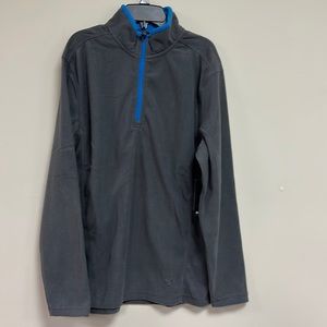 Nordictrack Microfleece 1/4 Zip long sleeves Dim Gray N T Dri Polyester